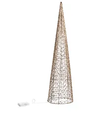 Joulukoristesetti 3 kpl LED-valo VEJLESO 40/60/80 cm Joulukuusi Kulta_1015588