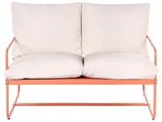 Garden Sofa Set 4 Seater FORMELLO with Tables Metal Coral_1079563