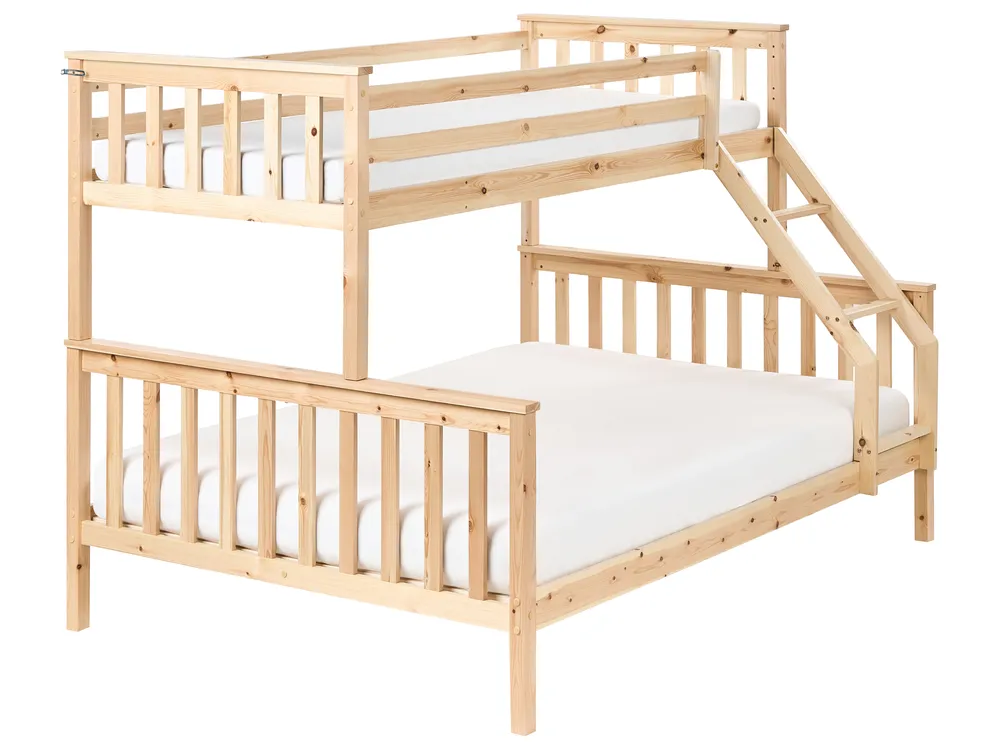 Bunk Bed Pine Wood BIERNE 90/140 x 200 cm Light Brown