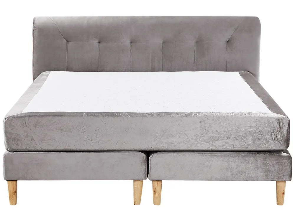 Divan Bed Velvet MARQUISE 160 x 200 cm (EU King Size) Grey_796503
