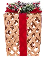 Joulukoristesetti 3 kpl LED-valo VELKUA 38/25/20 cm Joululahja Ruskea_1179267