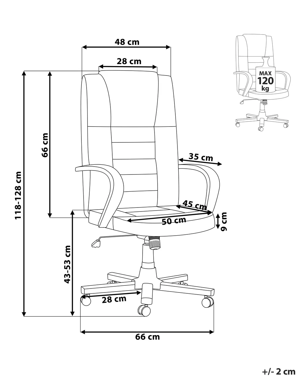 Massage Chair DIAMOND with Heating Leather Light Brown_1016785