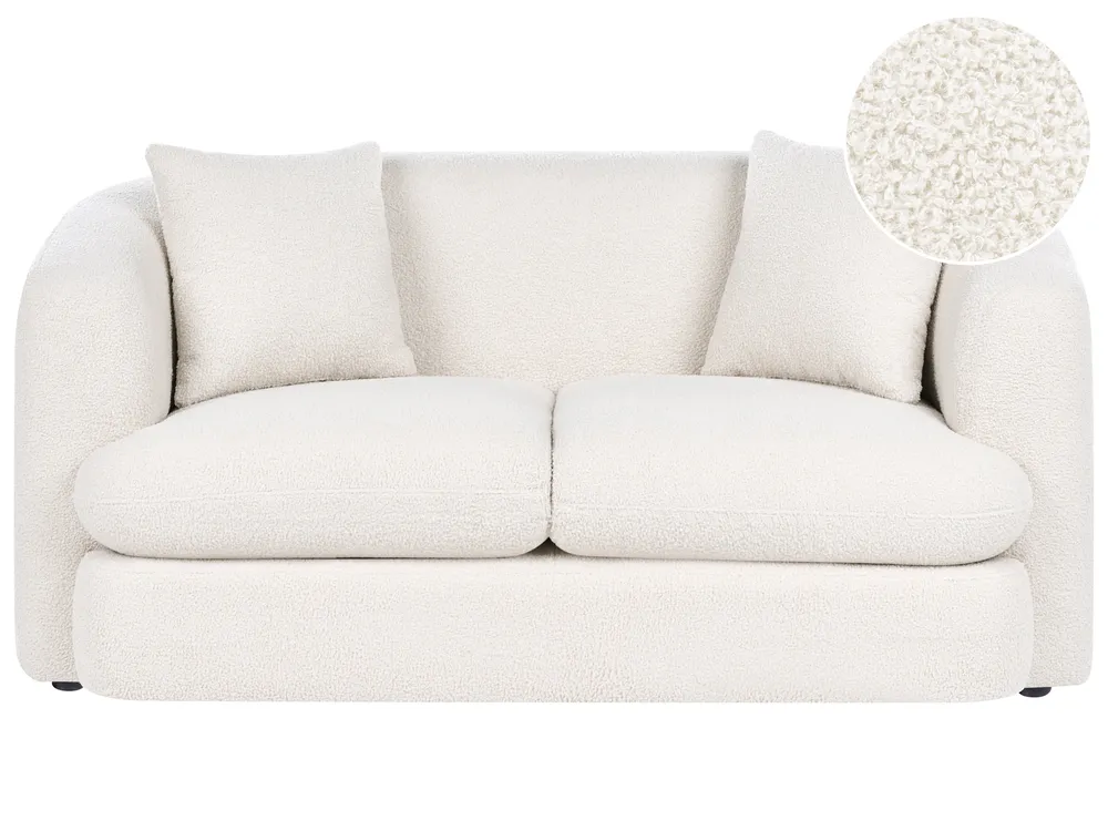 Sofa 2 Seater HUSBY Boucle Off-White