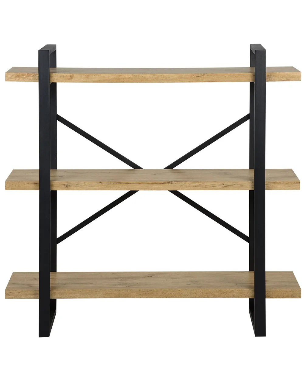 3 Tier Shelving Unit TIMBER 111 cm Light Brown_758114