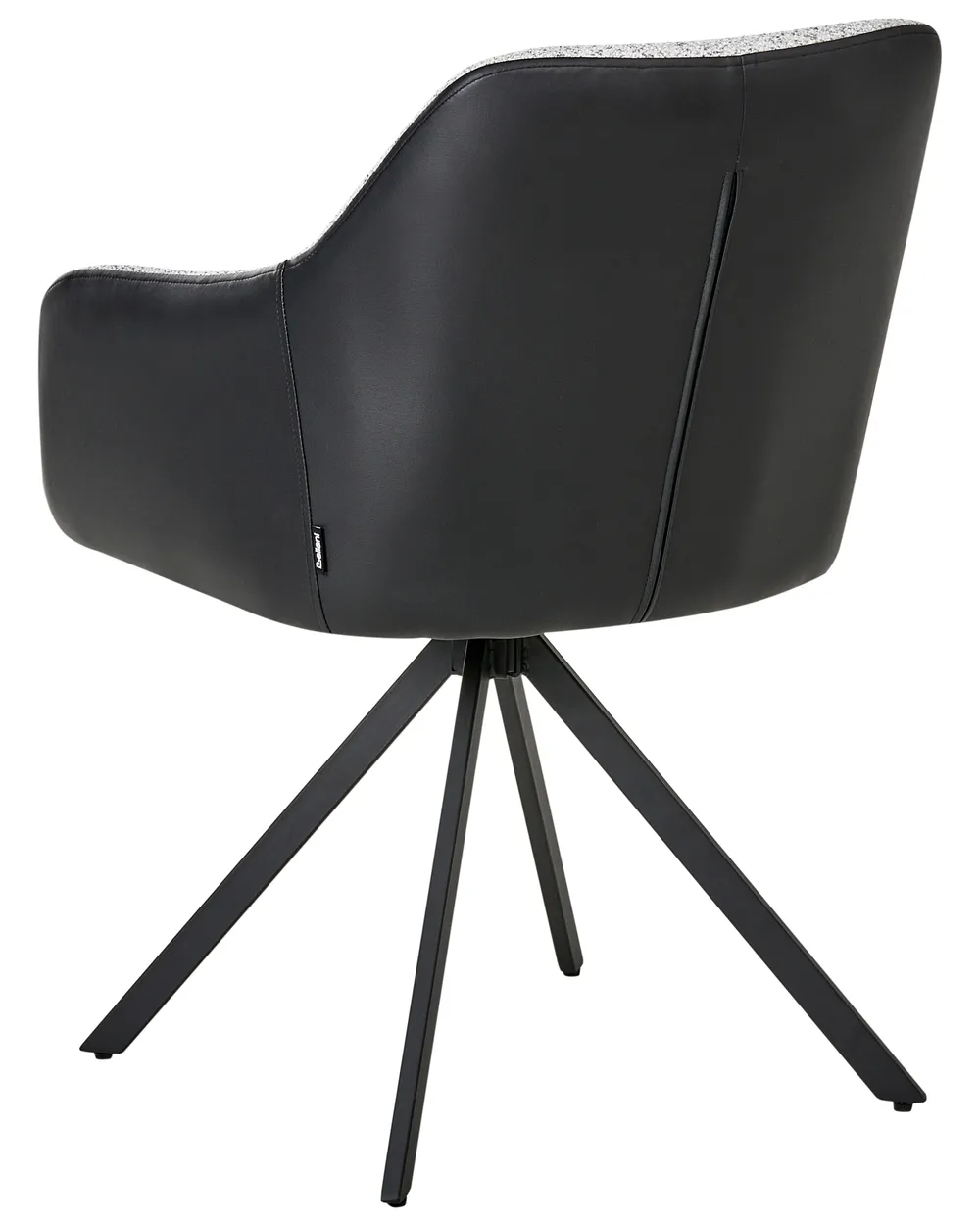 Set of 2 Dining Chairs LITHIA Fabric Black/ White_1015775