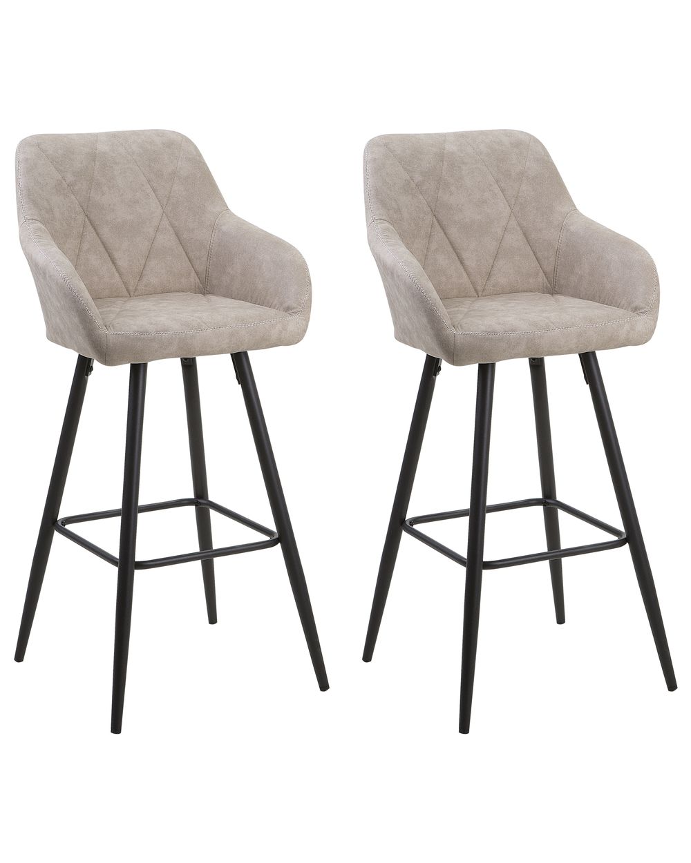 Sett med 2 barstoler DARIEN Beige