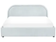 Ottoman Bed QUILLIEN Chenille Light Blue 160 x 200 cm (EU King Size)_989852