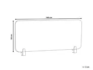 Skiljevägg för skrivbord SPLIT 160 x 50 cm Grå_894545