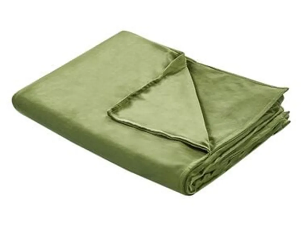 Duvet Cover RHEA 120 x 180 cm Polyester Dark Green_1183761
