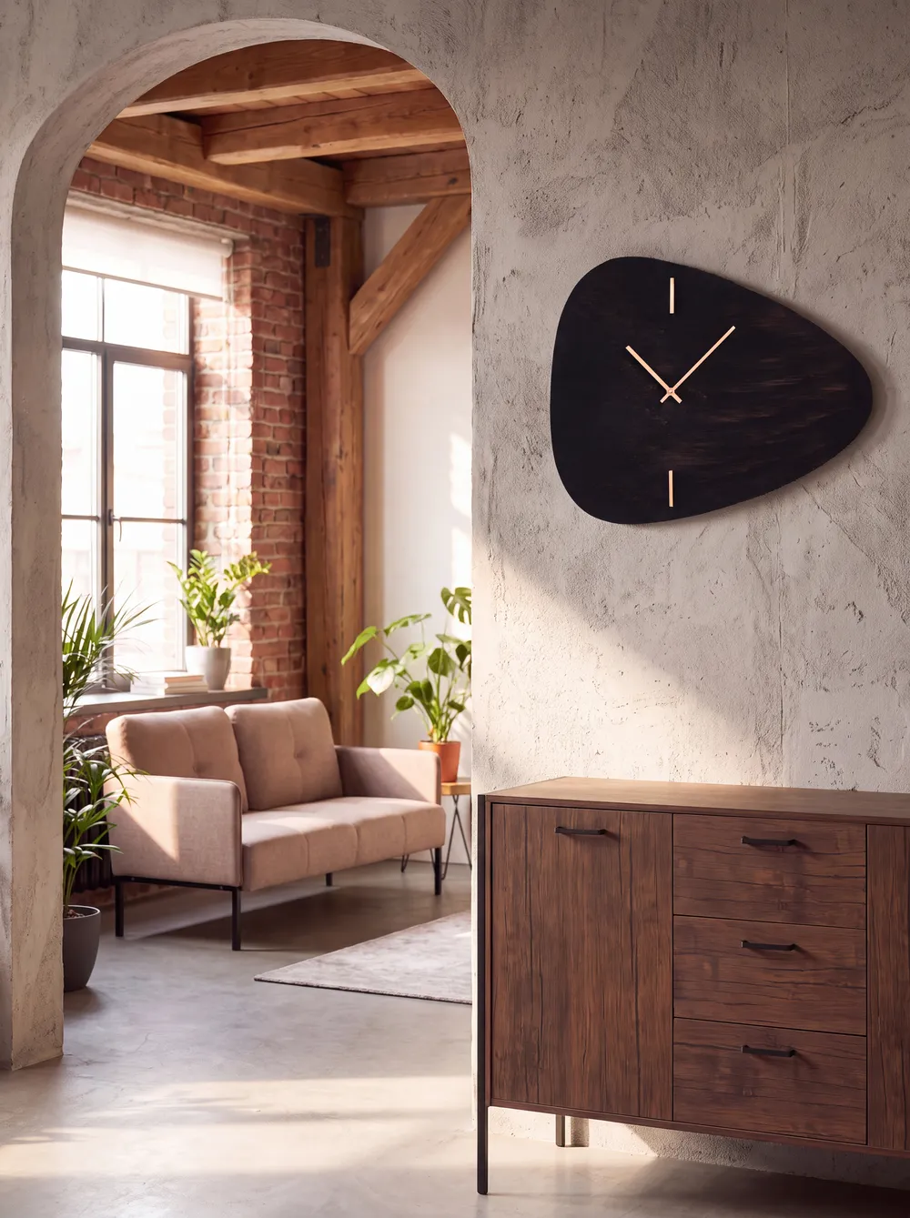 Wall Clock LOKTAK 56 cm Dark Brown