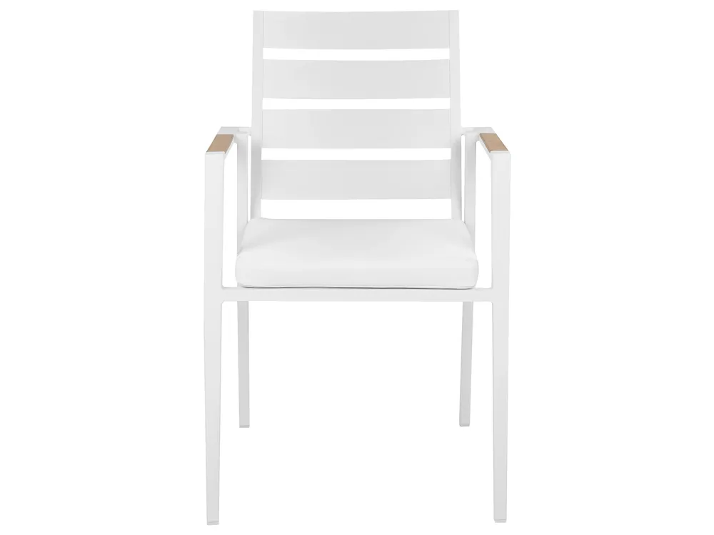 Garden Dining Set 6 Seater VALCANETTO/TAVIANO Metal White_922617