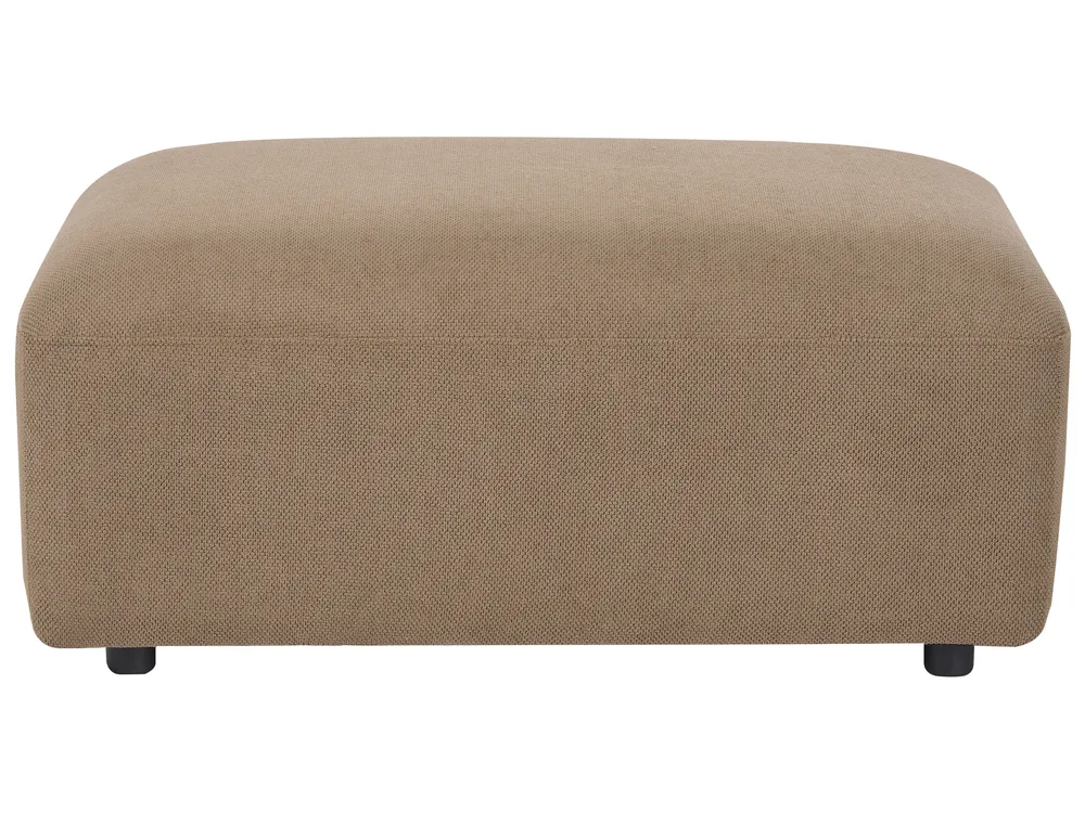 Modular Corner Sofa 3 Seater HEDE with Ottoman Fabric Brown Right Hand_1087467