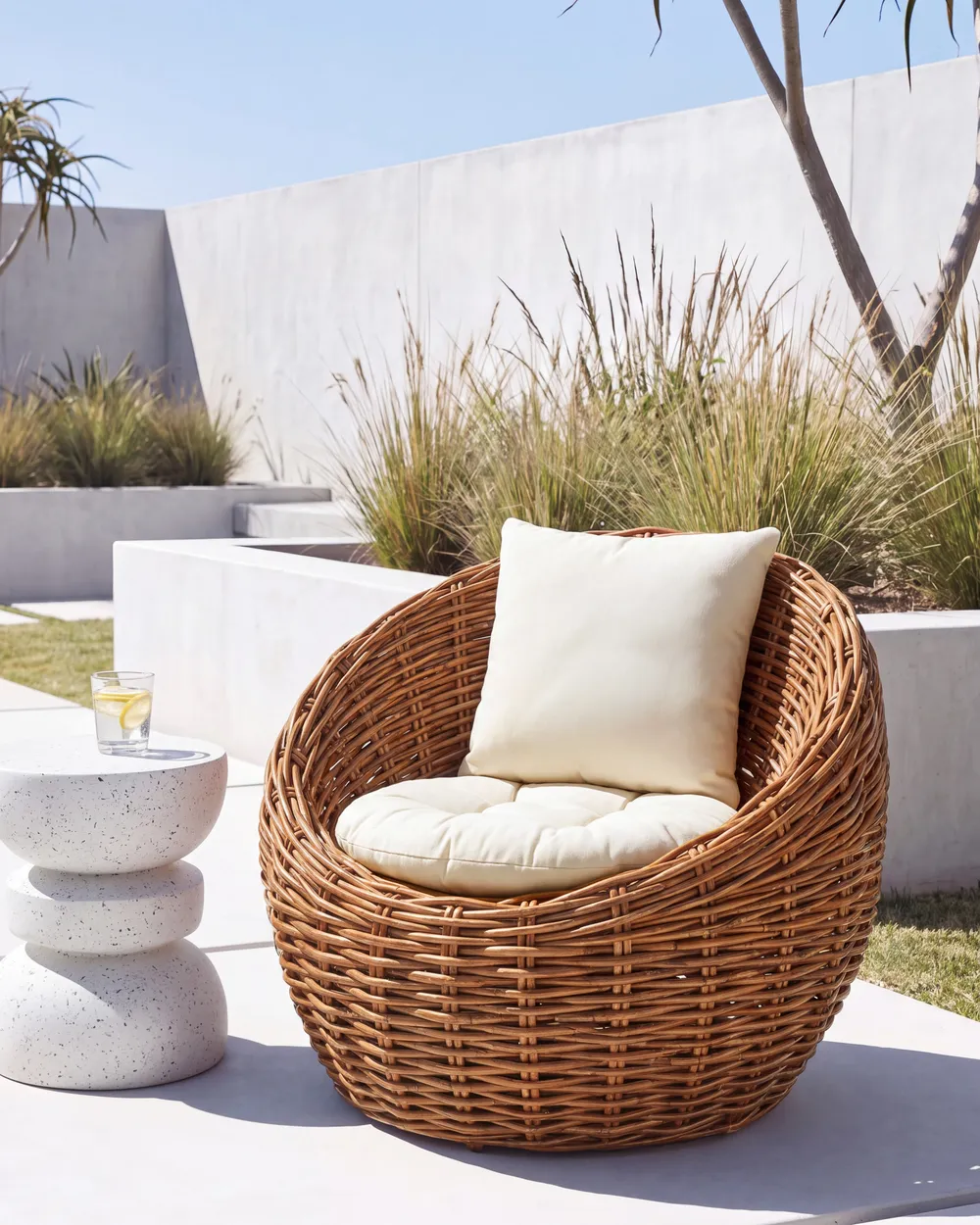 Garden Chair LERICI Rattan Natural