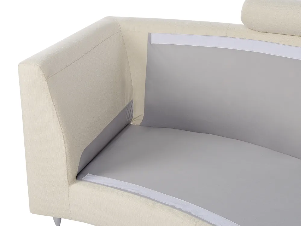 Curved Sofa 7 Seater ROTUNDE Fabric Beige_950172