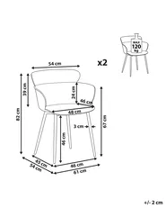 Set of 2 Dining Chairs SUMKLEY White_802913