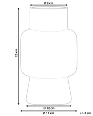 Flower Vase MEGALO 26 cm Glass Grey_838305