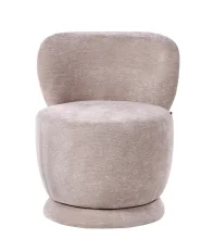 Nojatuoli pyörivä BLOMMA Chenille Beige_1163676
