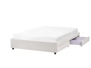 Bed with Storage Drawers without Headboard PRADES Fabric Light Beige 160 x 200 cm (EU King Size)_996136
