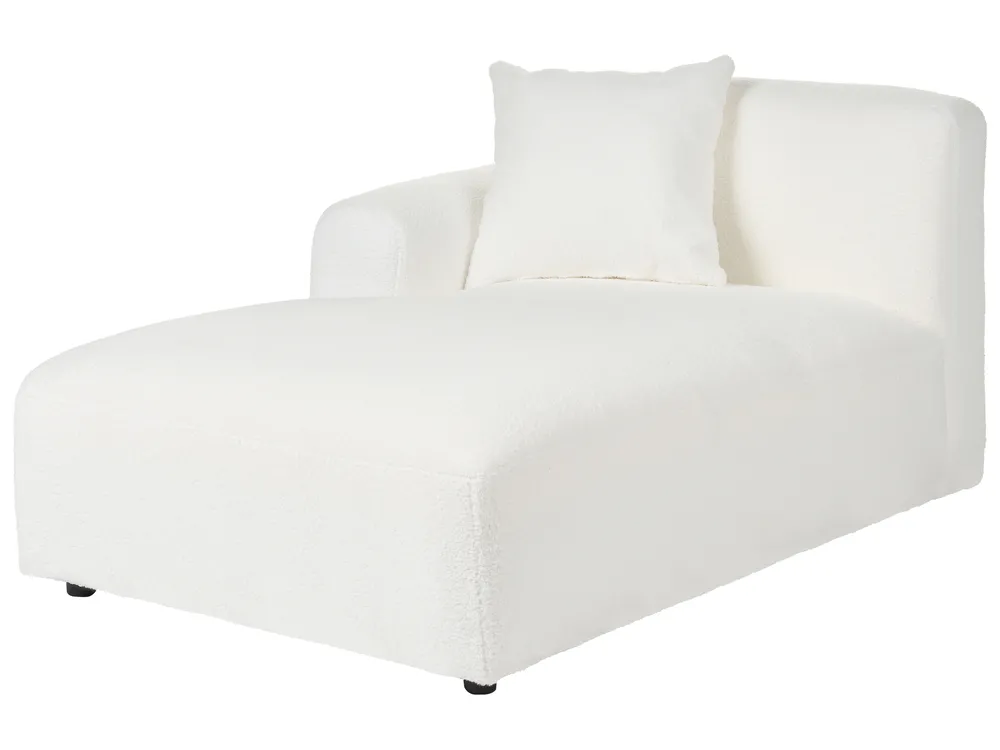 Modular Corner Sofa 3 Seater HEDE Boucle White Right Hand_1091898