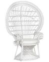 Peacock Chair EMMANUELLE Rattan White