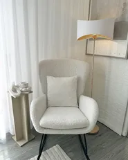 Rocking Chair ANASET Boucle Light Beige_928874