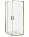 Shower Enclosure JUKATAN 800 x 800 x 1850 mm Gold