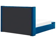 Bed with Storage Bench NOYERS Velvet Navy Blue 160 x 200 cm (EU King Size)_834700