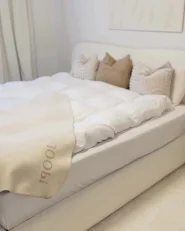 Ottoman Bed BLAGNAC Boucle Light Beige 180 x 200 cm (EU Super King)_997097