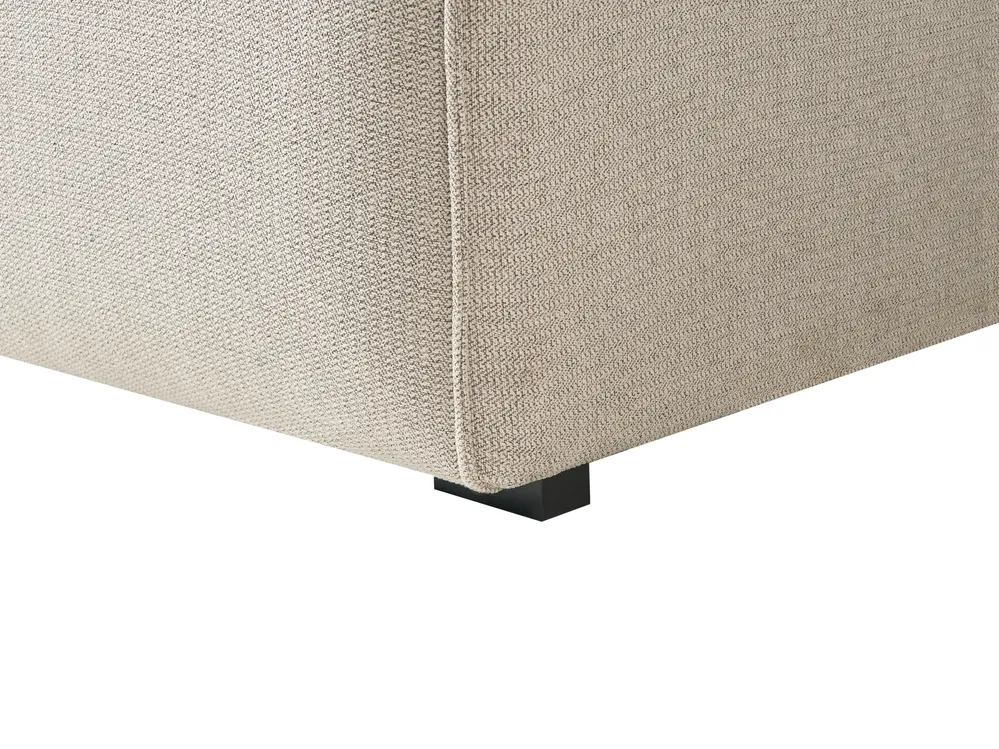 Corner Sofa 3 Seater DOLVA Fabric Light Beige Right Hand_984420