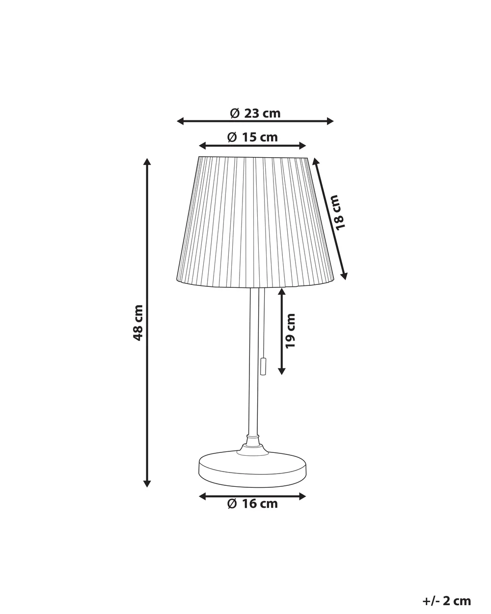 Bordslampa TORYSA Metall Guld_851529