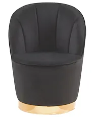 Fåtölj ALBY Sammet Svart_780877