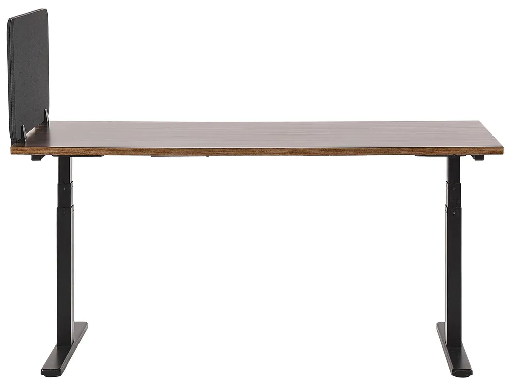 Desk Screen WALLY 160 x 40 cm Dark Grey_800731