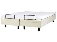 Adjustable Bed without Headboard Fabric DUKE II 180 x 200 cm (EU Super King) Beige_988284