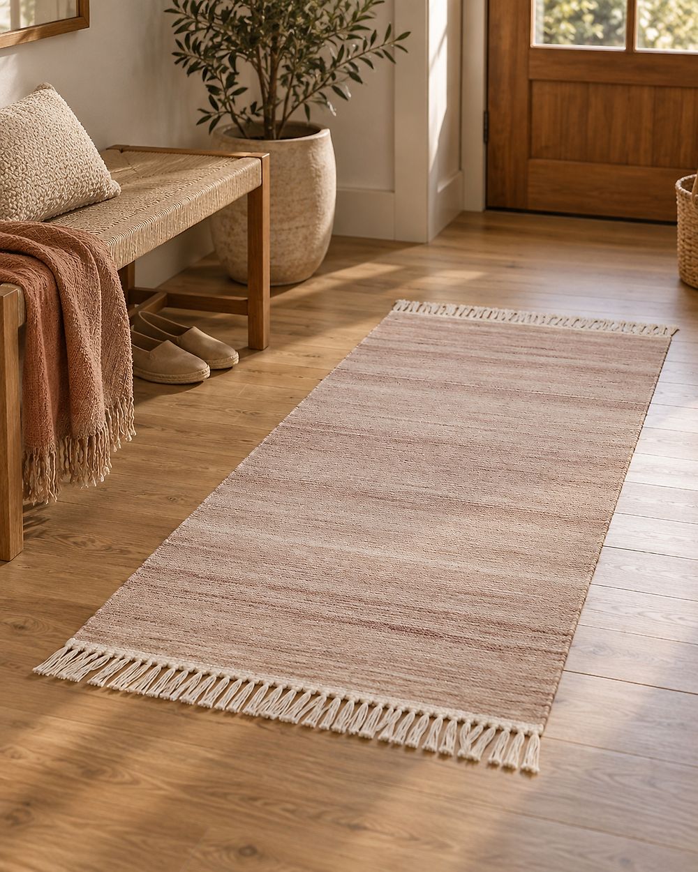 Teppe MALHIA Lyse rosa 80 x 150 cm