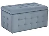 Storage Ottoman MICHIGAN Velvet Light Grey