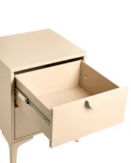2 Drawer Bedside Table ARDURA Metal Beige_1077654