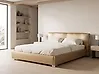 Säng med lamellram Läder PARIS 180 x 200 cm Guld