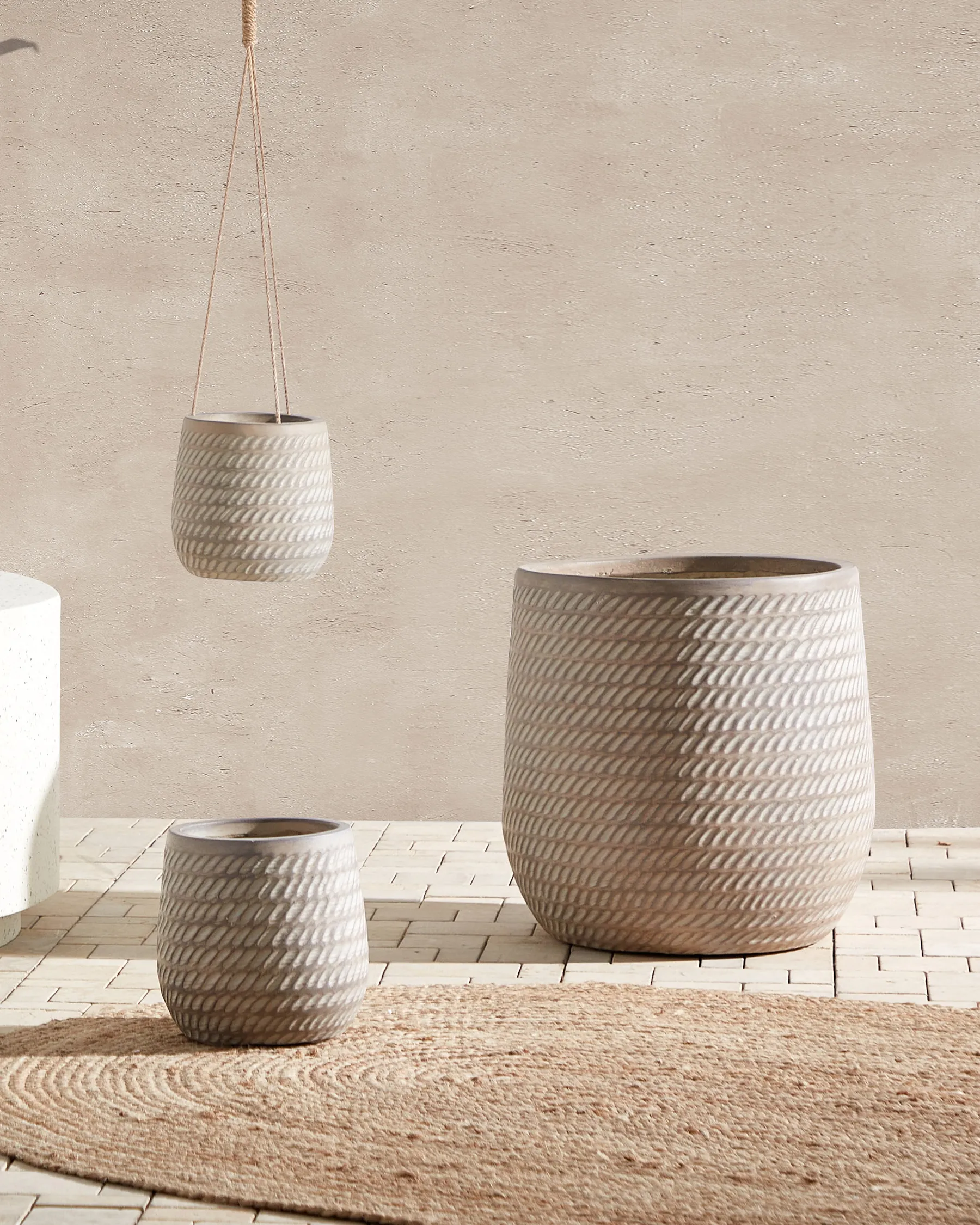 Plant Pot LIVADIA 39 cm Taupe_871609