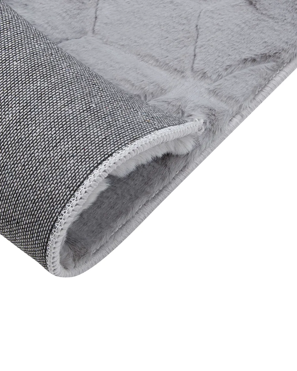 Faux Fur Rug THATTA Grey 80 x 150 cm_858695