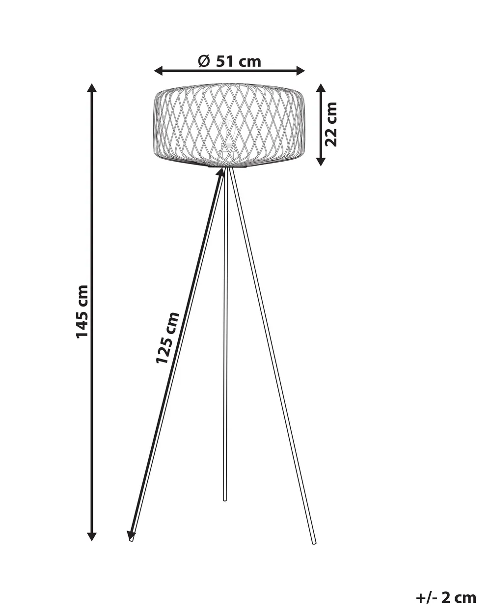 Floor Lamp JAVARI Bamboo Brown/ Black_868588