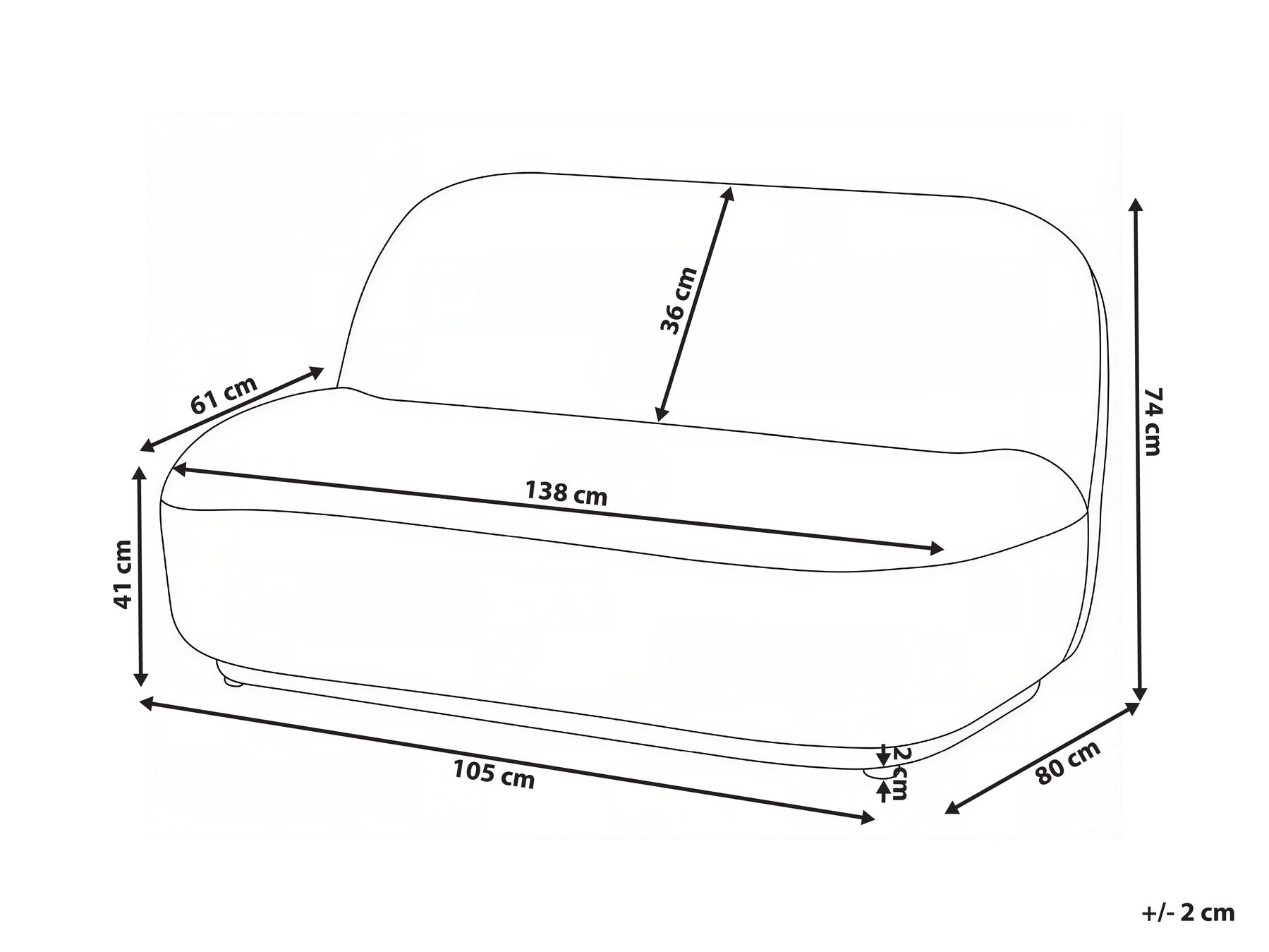 Soffa 2-sits LOVBERG Off-White_1043206