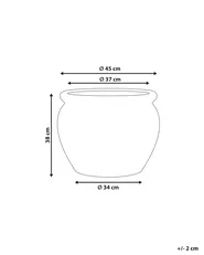 Plant Pot MACEDON 45 cm Dark Green_1087715