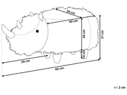 Eläinjakkara WOOLLY Sarvikuono Keinoturkis Valkoinen_1020143