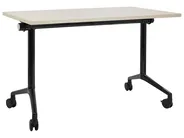 Foldable Office Desk CAVI 120 cm 60 cm with Wheels Light Brown_922252