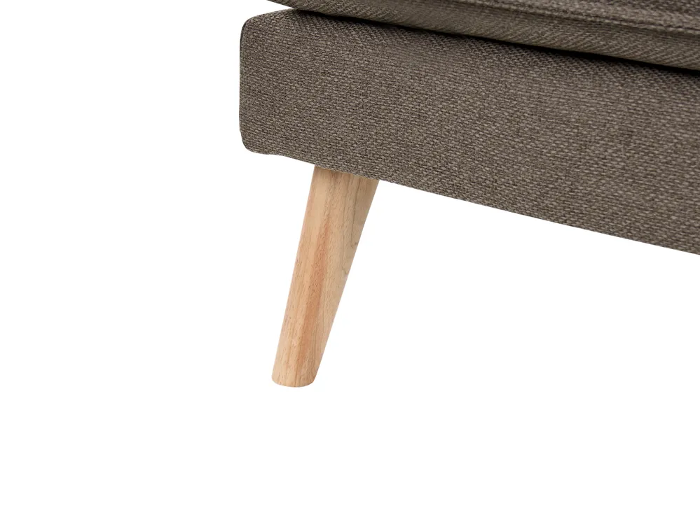 Sofa Bed 3 Seater YILA Fabric Brown_1056231