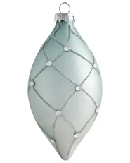 Set of 35 Baubles SNOWFALL Glass Blue_1028601