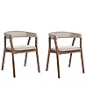 Ruokatuolisetti 2 kpl MYLO Kangas Tummanruskea/beige