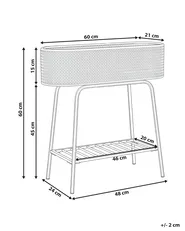 Plant Stand LINNAEA 60 cm Metal Black_1064733