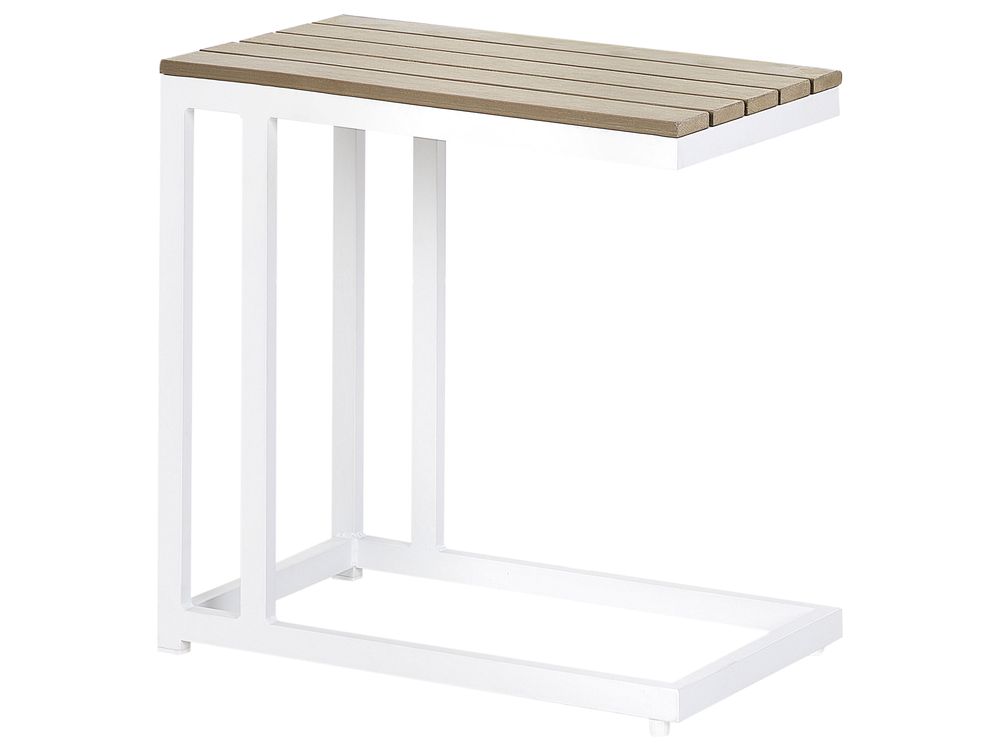 Utendørs sidebord MESSINA 60 cm 35 cm Hvit