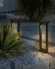 Solar Outdoor LED Bollard Lamp MALDEN with Motion Sensor Black_943711